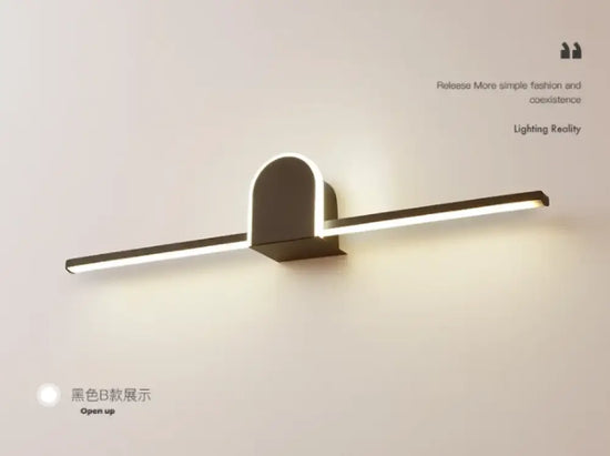 Applique Murale Élégante Design Lumineux Épuré. B-Noir / Diamètre 80Cm Blanc Froid Chambre