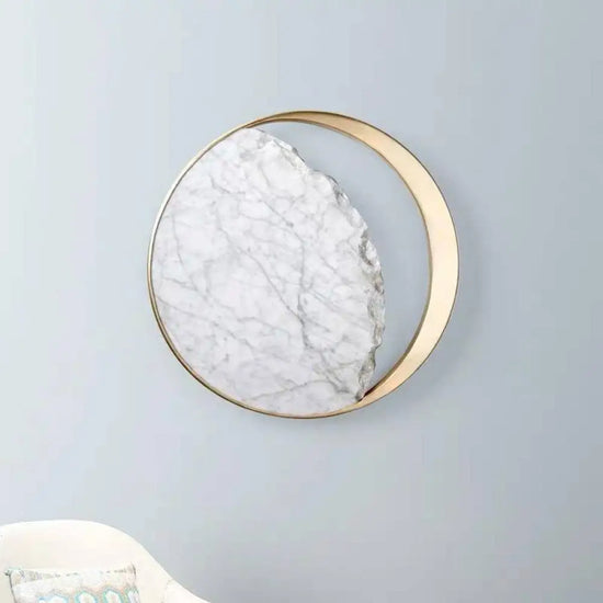 Applique Murale Élégante Dorée Marbre Lumineux Chambre