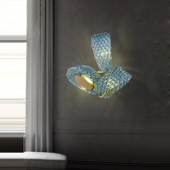 Applique Murale Élégante Luminescence Dorée Cuivrée. Chambre