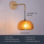 Applique Murale En Bois Brut Zen Minimaliste B / Avec Ampoule Chambre