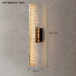 Applique Murale En Cristal Design Contemporain Épuré Un / Lumière Blanche Chambre