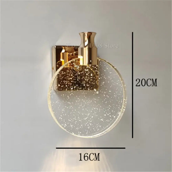 Applique Murale En Cristal Élégance Lumineuse Doré Grand / Lumière Chaude Chambre