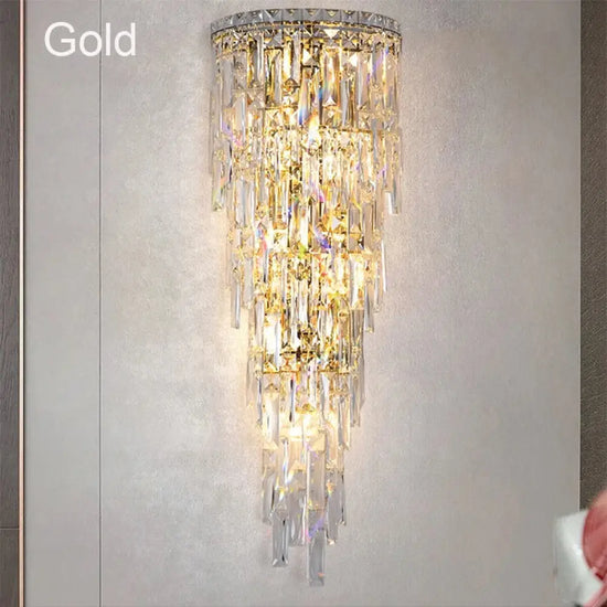 Applique Murale En Cristal Élégante Design Contemporain. Chambre