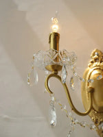 Applique Murale En Cristal Lumineux Vintage. Chambre