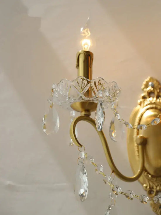 Applique Murale En Cristal Lumineux Vintage. Chambre