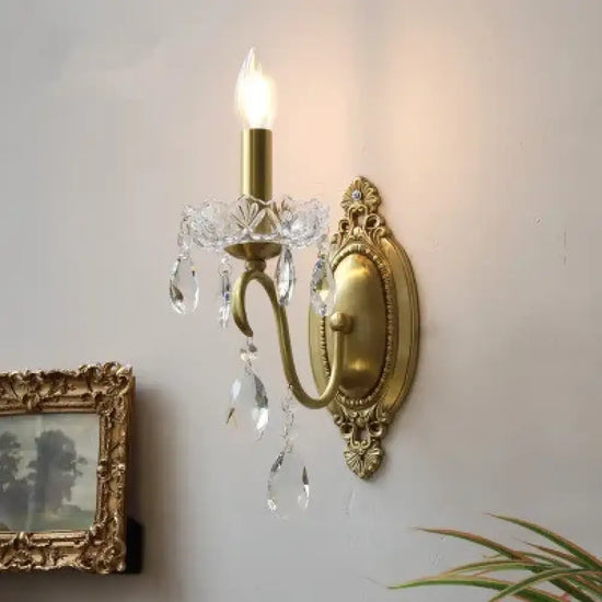 Applique Murale En Cristal Lumineux Vintage. Tête Unique / Chine Chambre