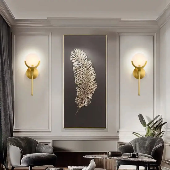 Applique Murale En Cuivre Élégante Design Scandinave Chambre