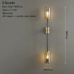 Applique Murale En Cuivre: Lumière Design Sophistiquée 2 Têtes / Pas D’ampoule Chambre