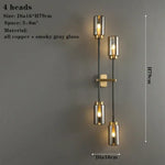 Applique Murale En Cuivre: Lumière Design Sophistiquée 4 Têtes / Lumière Variable Chambre