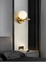 Applique Murale En Marbre Et Cuivre Design Lumineux Élégant Chambre