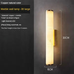 Applique Murale En Marbre Et Cuivre Sophistiquée Luminaire. Doré-30Cm / Blanc Chaud (2700-3500K)