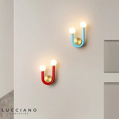 Lichtgevende witte metalen buisvormige Scandinavische wandlamp