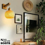 Applique Murale En Rotin Bois Zen Minimaliste Japonais Chambre