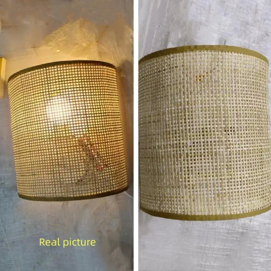 Applique Murale En Rotin Design Épuré Contemporain Chambre