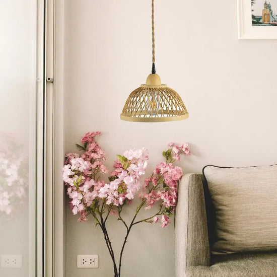 Applique Murale En Rotin Élégant Design Vintage Rustique Chambre