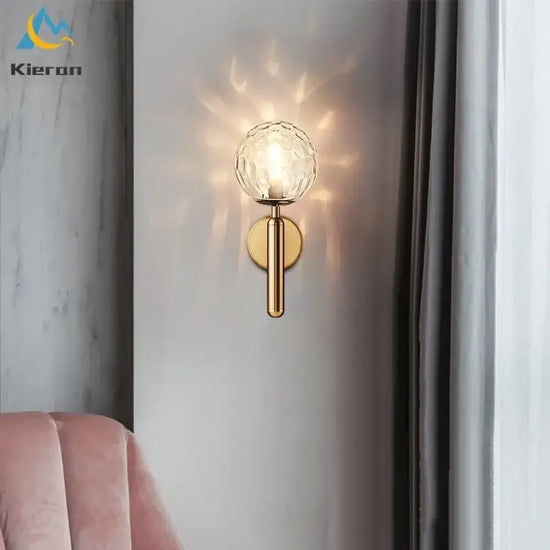 Applique Murale En Verre Et Doré Applique