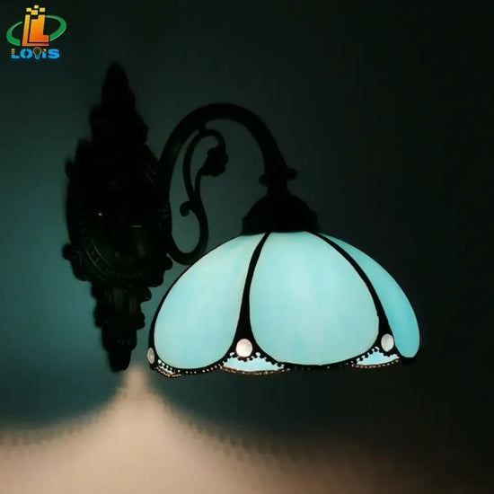 Applique Murale En Verre Méditerranéen Luminosité Chaleureuse. Un / Chine Chambre
