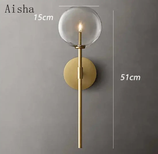 Applique Murale En Verre Scandinave Élégante. Chambre