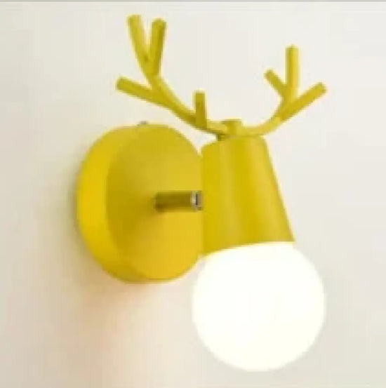Applique Murale Enfant Avec Interrupteur Jaune