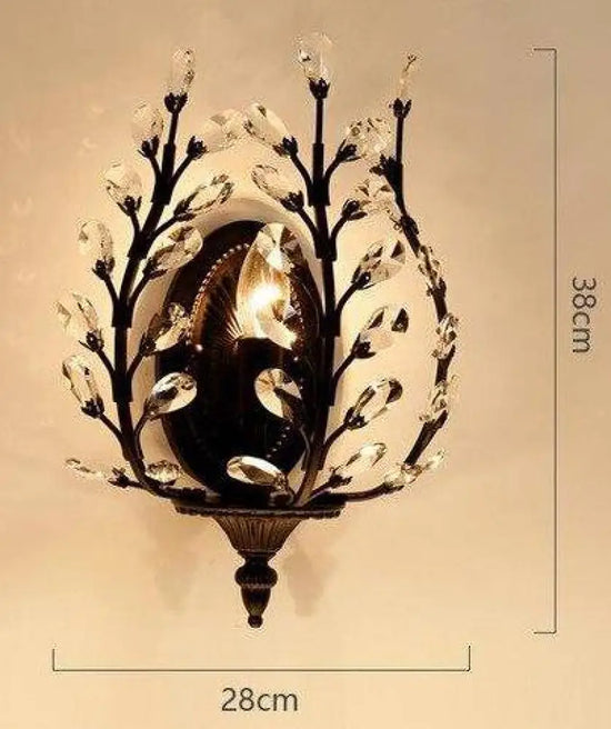 Applique Murale Fleuri En Cristal Élégant Et Lumineux C Chambre