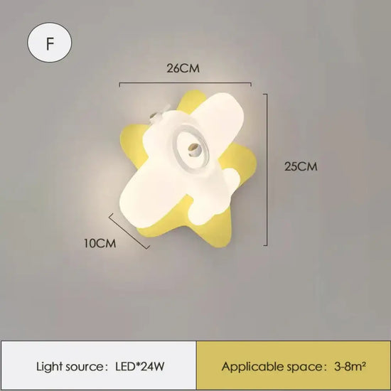 Applique Murale Hélicoptère Design Enfantin Lumineux F / 3 Températures De Couleur Chambre