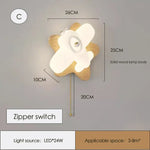 Applique Murale Hélicoptère Design Enfantin Lumineux Interrupteur À Glissière C / Gradation Rc