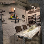 Applique Murale Industrielle Design Métallique Brut Chambre