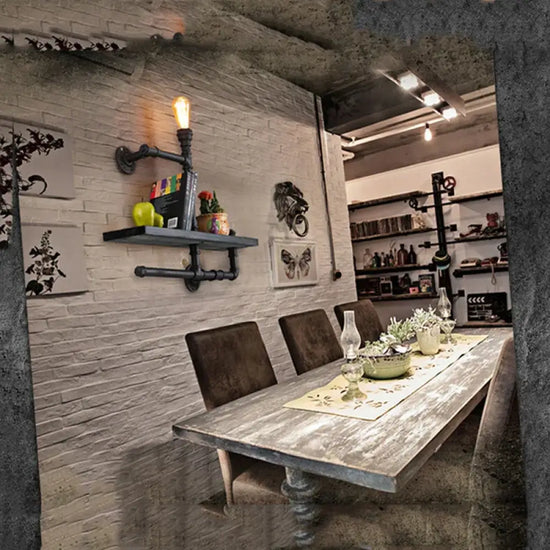 Applique Murale Industrielle Design Métallique Brut Chambre