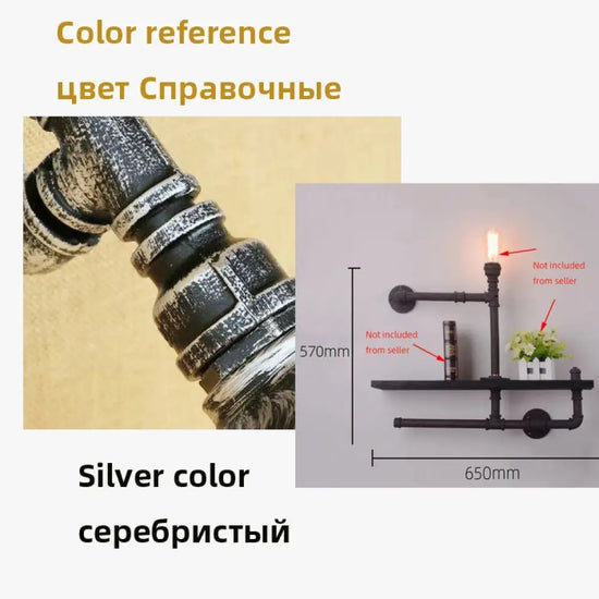 Applique Murale Industrielle Design Métallique Brut Chambre