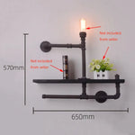 Applique Murale Industrielle Design Métallique Brut Noir Sans Ampoule / Chine Chambre