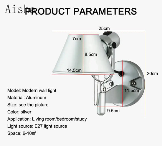 Applique Murale Industrielle Design Rétro Lecture. Chambre