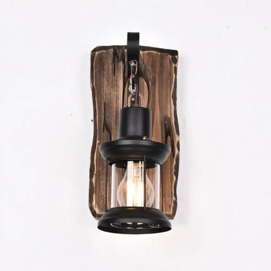 Applique Murale Industrielle Design Vintage Bois Chambre