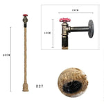 Applique Murale Industrielle Style Vintage Métal Et Cordage Chambre