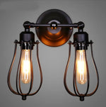 Applique Murale Industrielle Vintage Élégante Acier. Noir Chambre