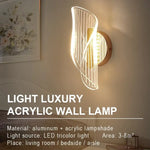 Applique Murale Led Acrylique Luxe Murale Chambre