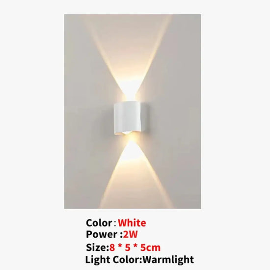 Applique Murale Led Aluminium Design Contemporain Élégant Chambre