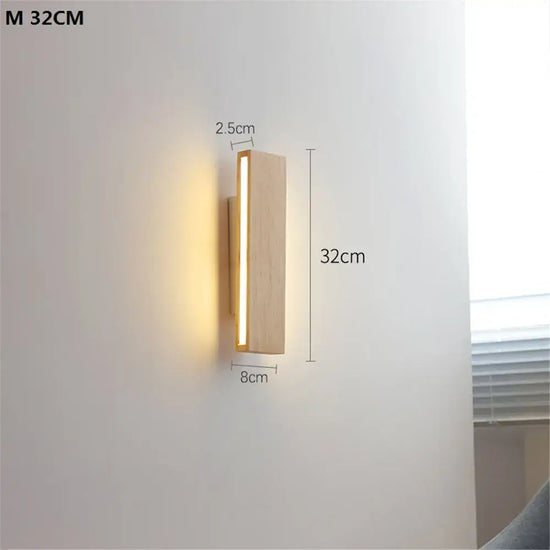 Applique Murale Led Bois Chic Salon 12W 32Cm / Blanc Chaud (2700-3500K) Applique Chambre