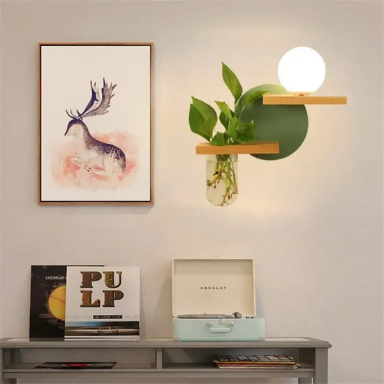 Applique Murale Led Bois Déco Nature Scandinave Chambre