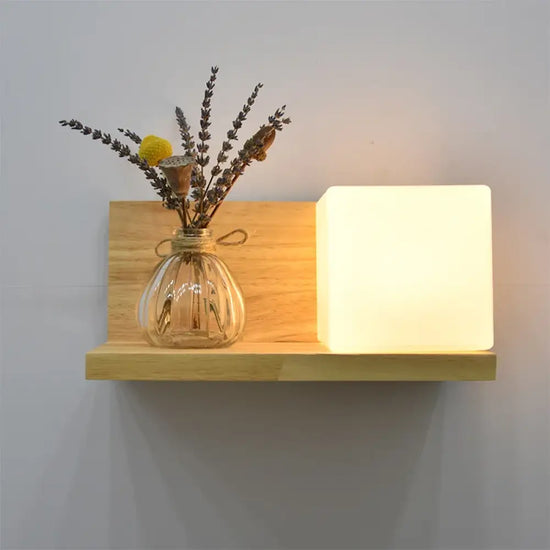 Applique Murale Led Bois Déco Nature Scandinave Chambre