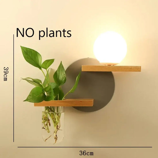 Applique Murale Led Bois Déco Nature Scandinave G Gris À Droite Chambre