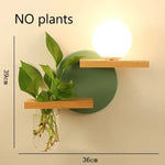 Applique Murale Led Bois Déco Nature Scandinave G Vert À Droite Chambre