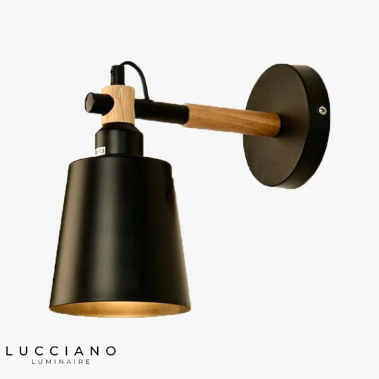 Applique Murale Led Bois Métal Nordique Luminaire En Bois