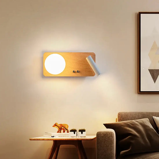 Applique Murale Led Bois Original Ambiance Zen Chambre
