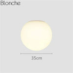 Applique Murale Led Boule Design Contemporain Verre 35Cm Chambre
