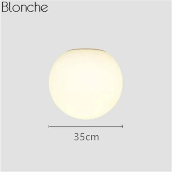 Applique Murale Led Boule Design Contemporain Verre 35Cm Chambre