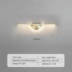 Applique Murale Led Chaleureux Grain Naturel B-Or-60Cm / Blanc Chaud Chambre