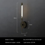 Applique Murale Led Contemporaine Cuivre Élégante Style A-Noir / Gradation De 3 Couleurs Applique