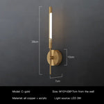 Applique Murale Led Contemporaine Cuivre Élégante Style A-Or / Gradation De 3 Couleurs Applique