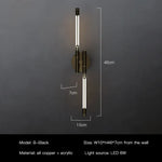 Applique Murale Led Contemporaine Cuivre Élégante Style B-Noir / 3 Couleurs De Gradation Applique