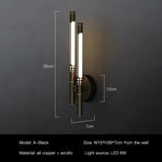 Applique Murale Led Contemporaine Cuivre Élégante Style C-Noir / Gradation De 3 Couleurs Applique